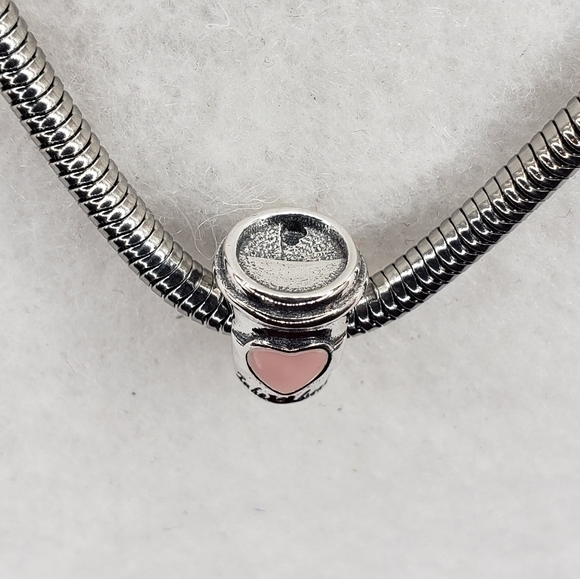 Coffee Mug Bracelet Charm 925 Sterling Silver Take a Break Pink Girl Treat - Picture 6 of 8